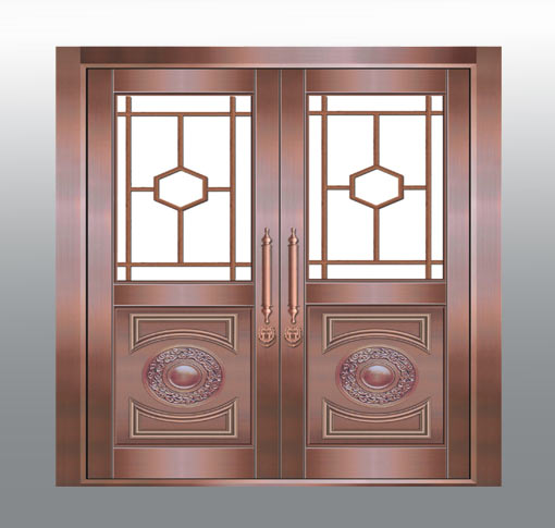 別墅玻璃銅門(mén)