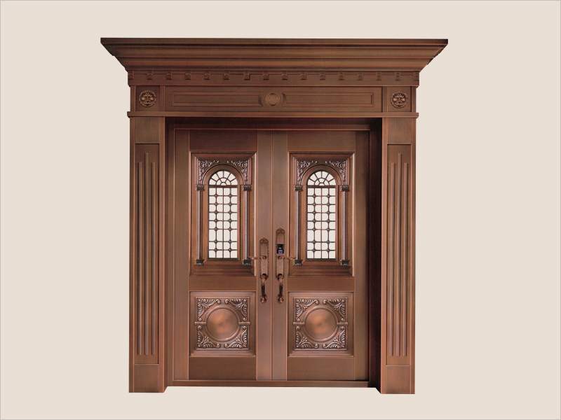 別墅玻璃銅門(mén)