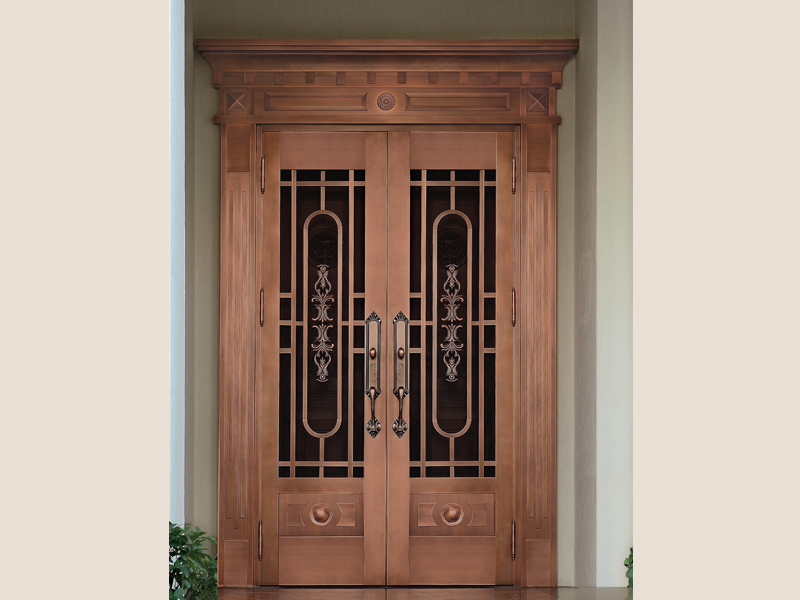 別墅玻璃銅門(mén)