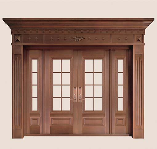 別墅玻璃銅門(mén)