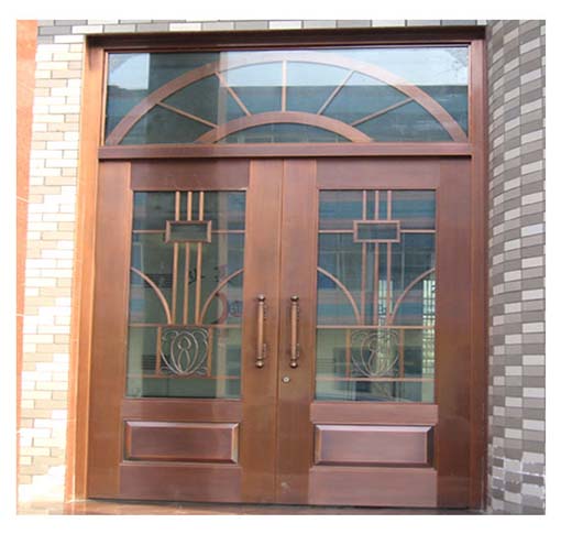 對開(kāi)玻璃銅門(mén)