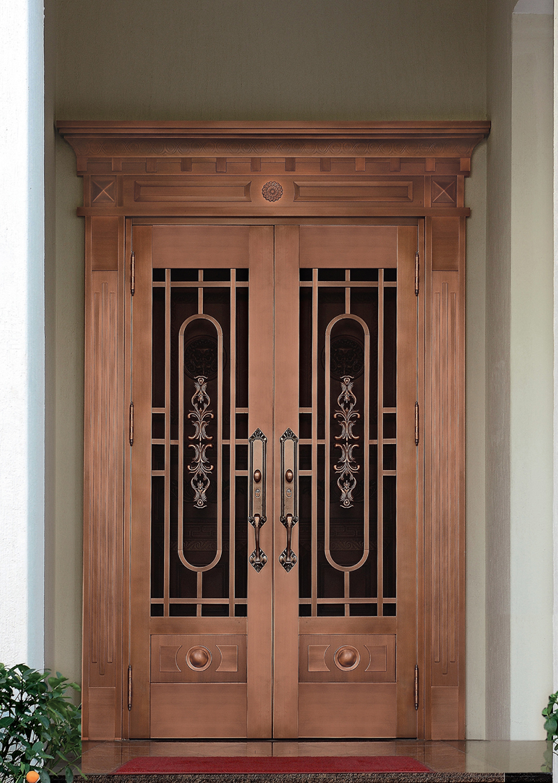 別墅玻璃銅門(mén)