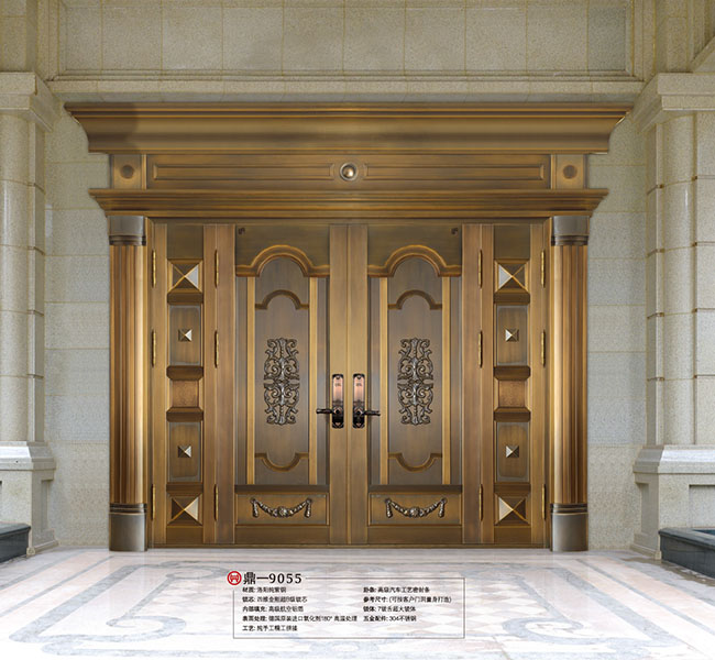 別墅四開(kāi)子母銅門(mén)